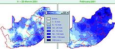 The rainfall page on the website